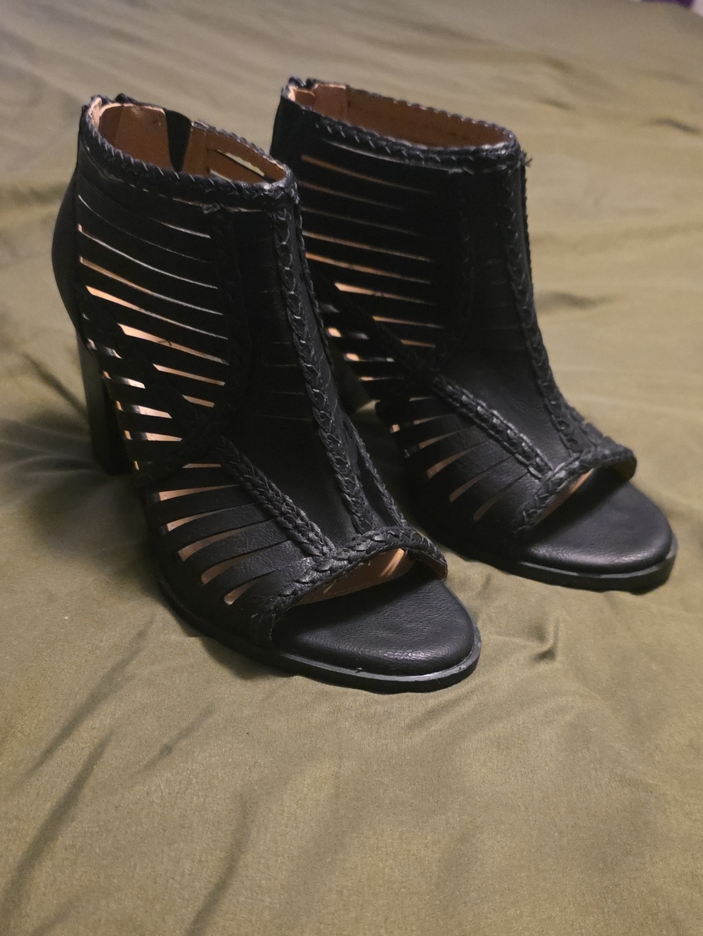 torrid Black Strappy Open-Toe Heeled Sandals